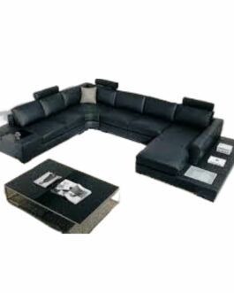 Black Leatther 5 seater