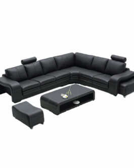 Black Leatther 5 seater