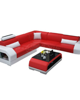Red white sofa 5 seater