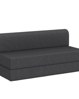 Sofa Com Bed/Mattress -Jute Fabric Washable Cover with Cushion - Grey
