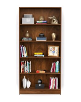 Engineered Wood Bookshelf Cabinet Book Rack Organizer with Shelves for Décor Display Floor Standing for Home Library (Brown Maple)