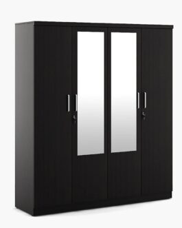 4 door Wardrobe Black,