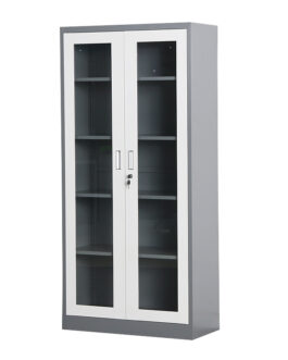 2 Glass Door Office File Cabinet